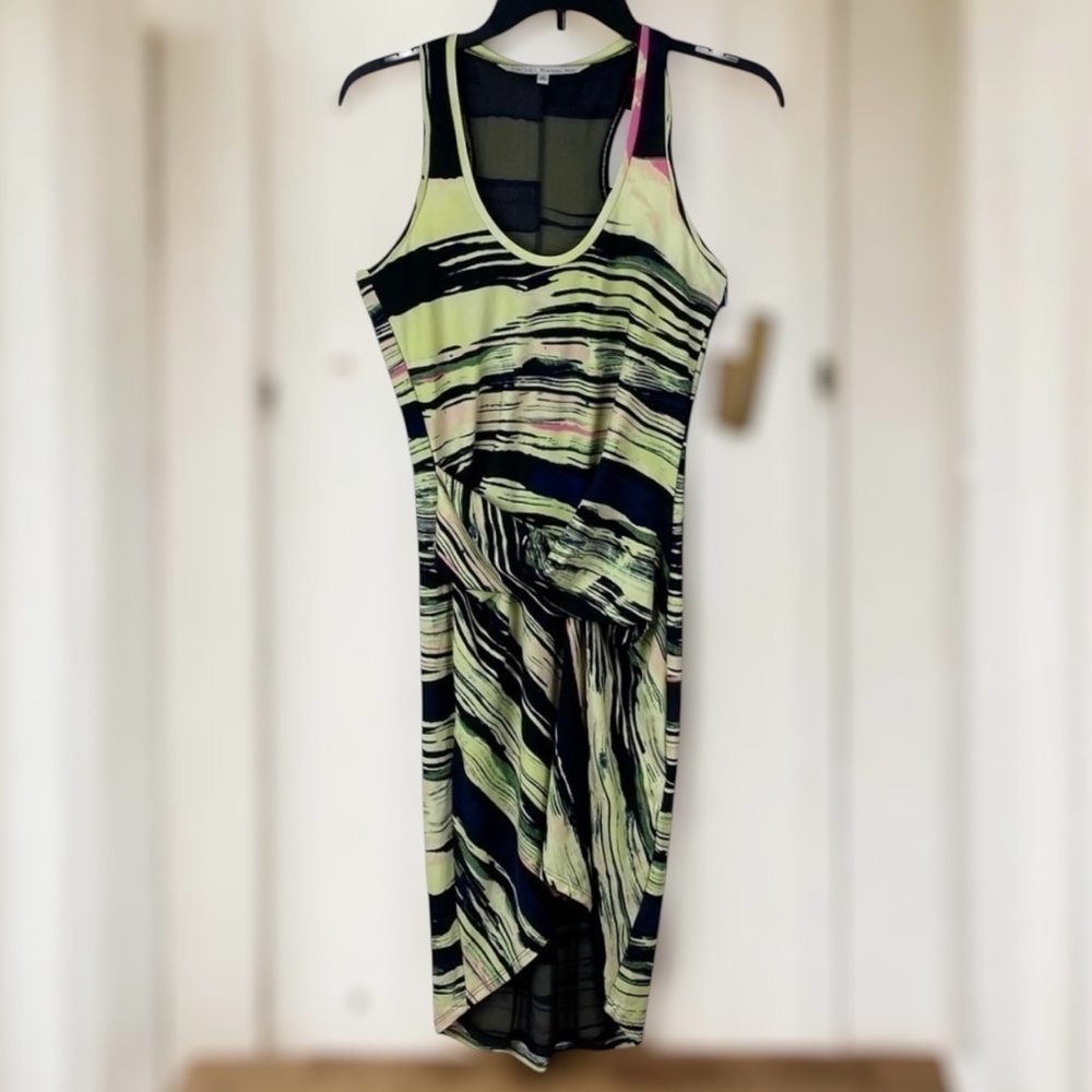 NWT Rachel Roy Dress South Beach Women’s Size S Yellow/Green Black Sleeveless